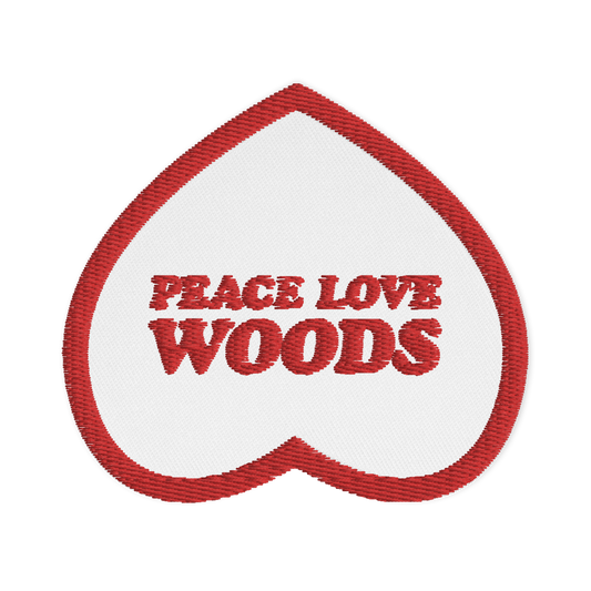 PEACE LOVE WOODS - heart patch