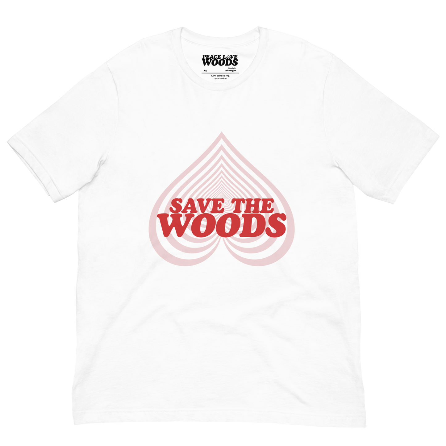 SAVE THE WOODS - white t
